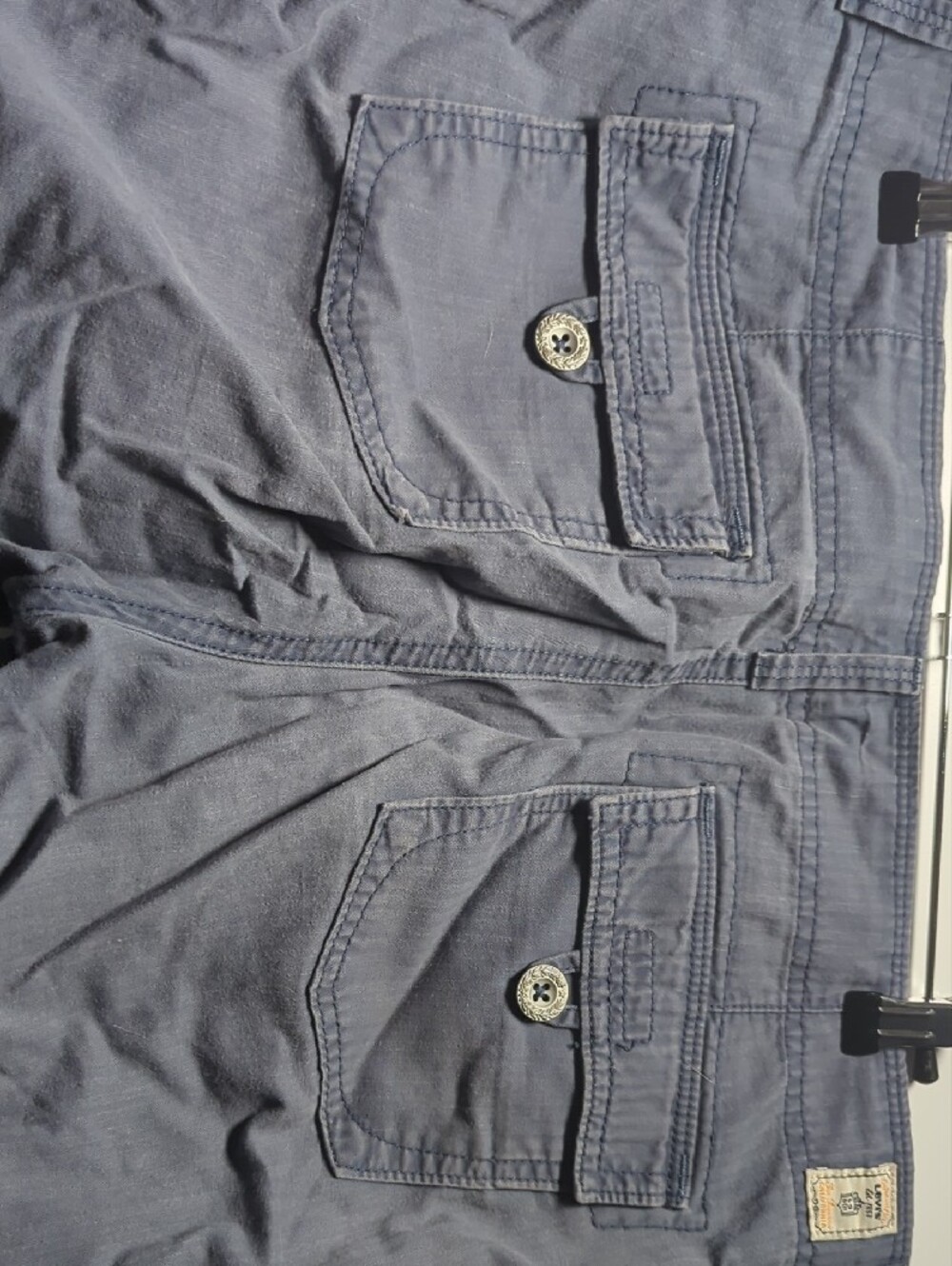 Levi's Women's Slate Blue Cargo Shorts - Picture 6 of 7